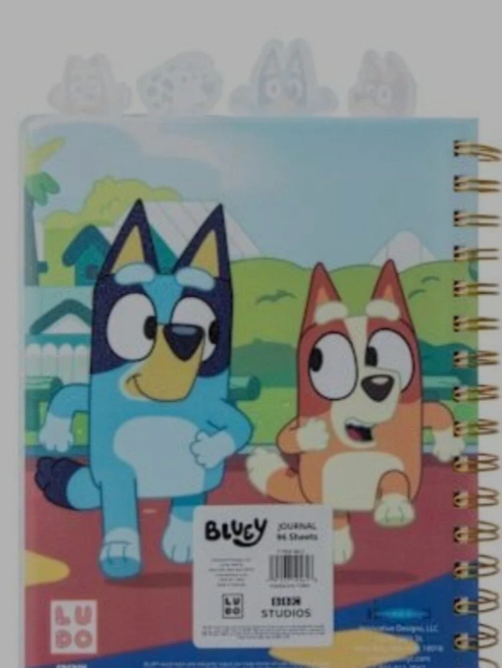 Blue Cartoon Spiral Notebook - Light Blue Character Journal - Picture 5 of 5